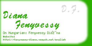 diana fenyvessy business card